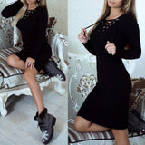 Knitted Sweater Stretchy Winter Dress - ExquisiteElla