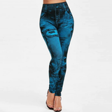 Women High Waist Denim Elastic Leggings Jeans - ExquisiteElla