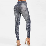 Women High Waist Denim Elastic Leggings Jeans - ExquisiteElla