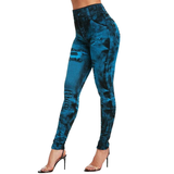 Women High Waist Denim Elastic Leggings Jeans - ExquisiteElla